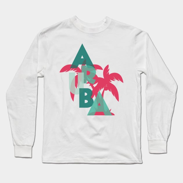 Aruba trip souvenir Long Sleeve T-Shirt by SerenityByAlex